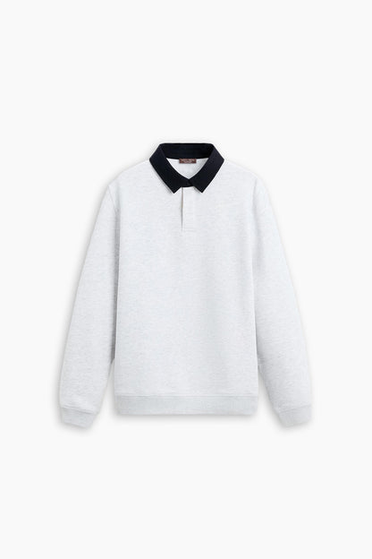 White & Blue Contrast Polo Shirt