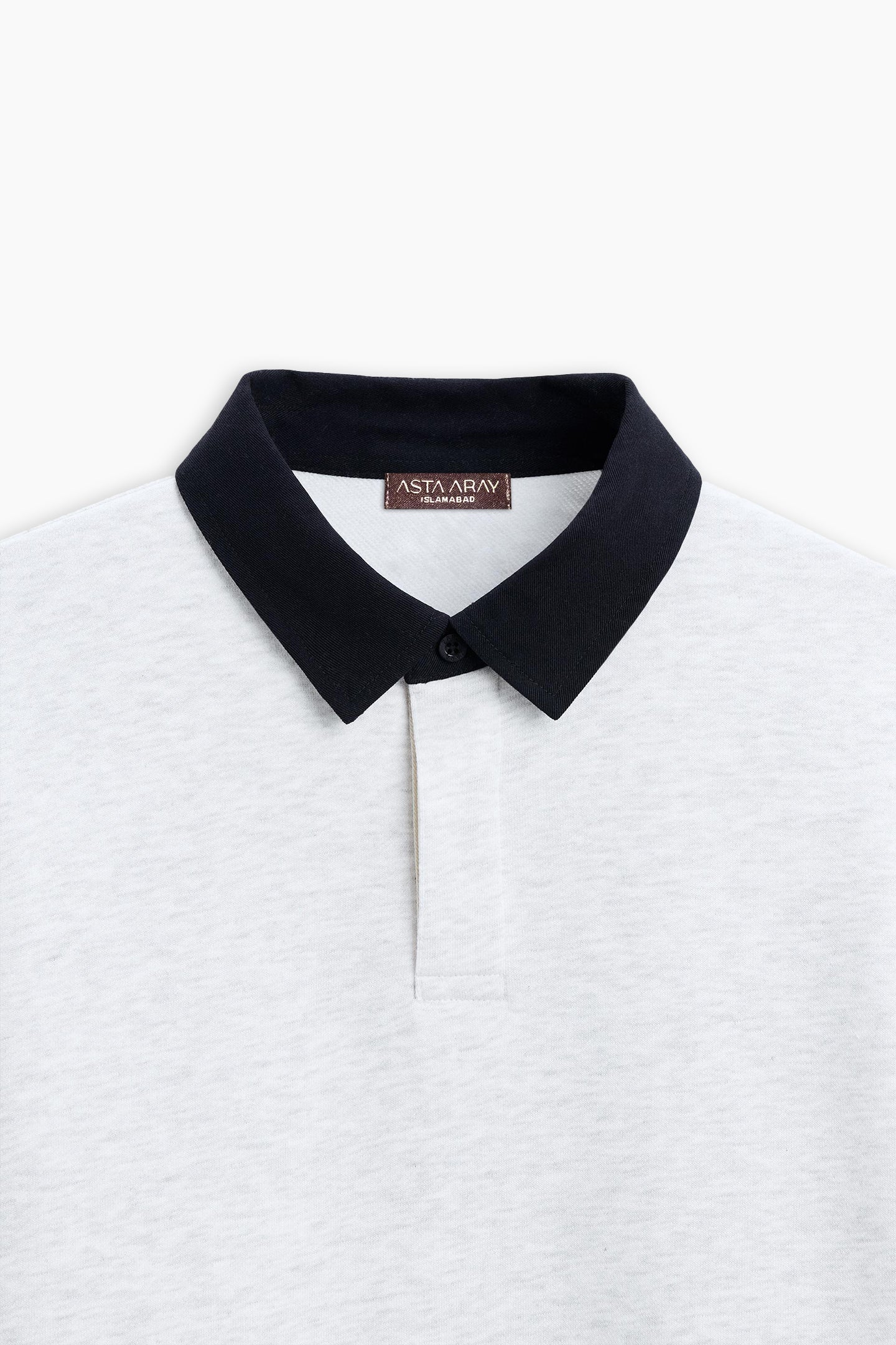 White & Blue Contrast Polo Shirt