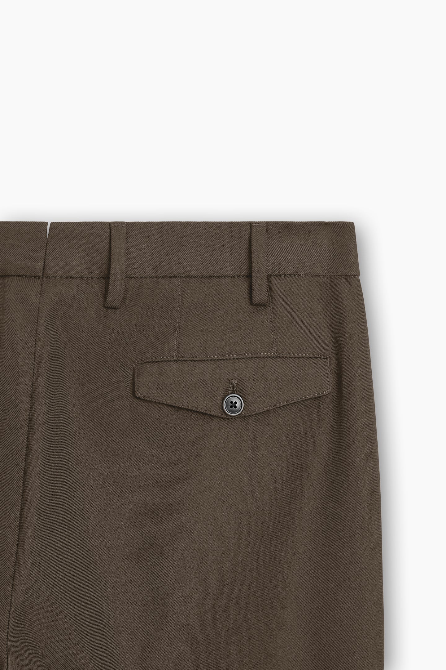 Belted Strap Straight Fit Trousers
