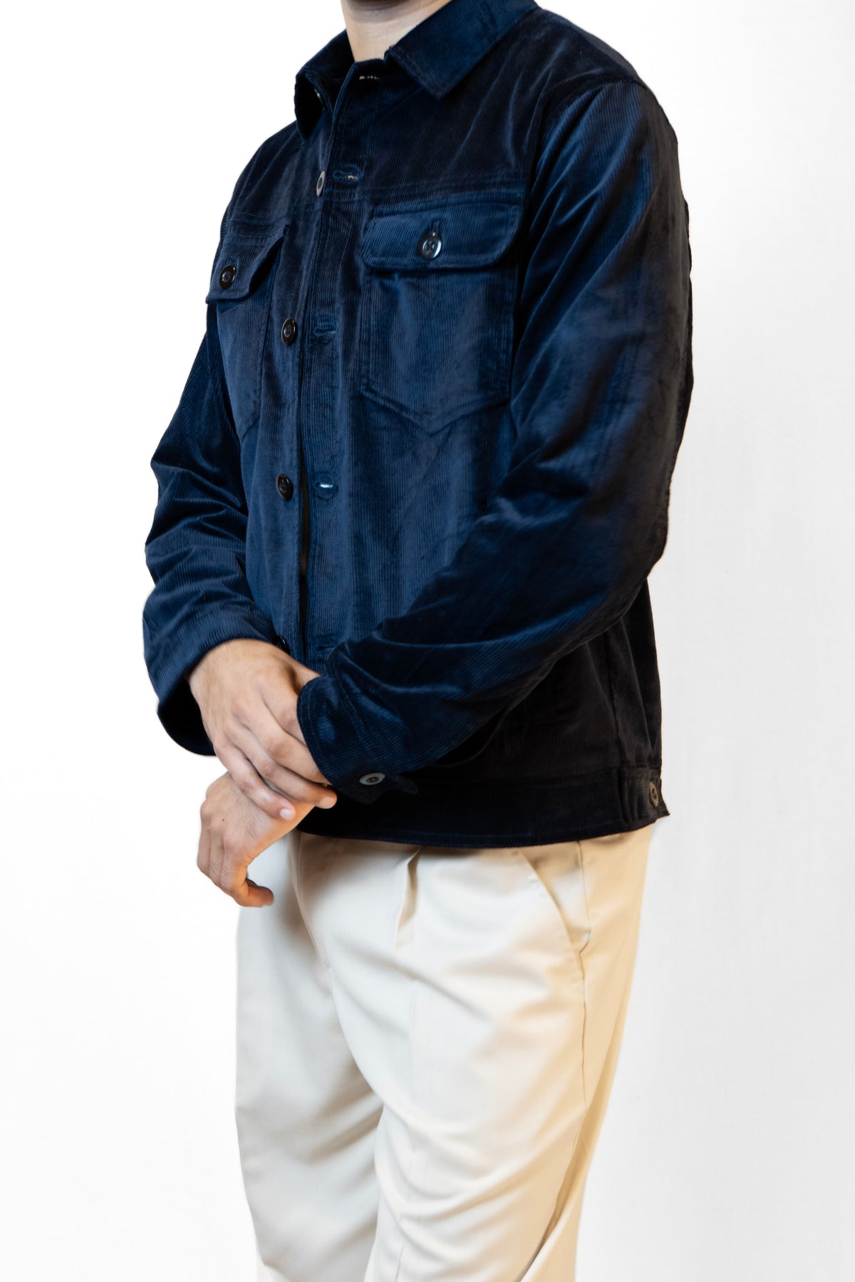 Navy Blue Corduroy Jacket
