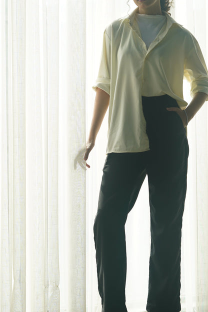 Black Pleated Trousers - Women