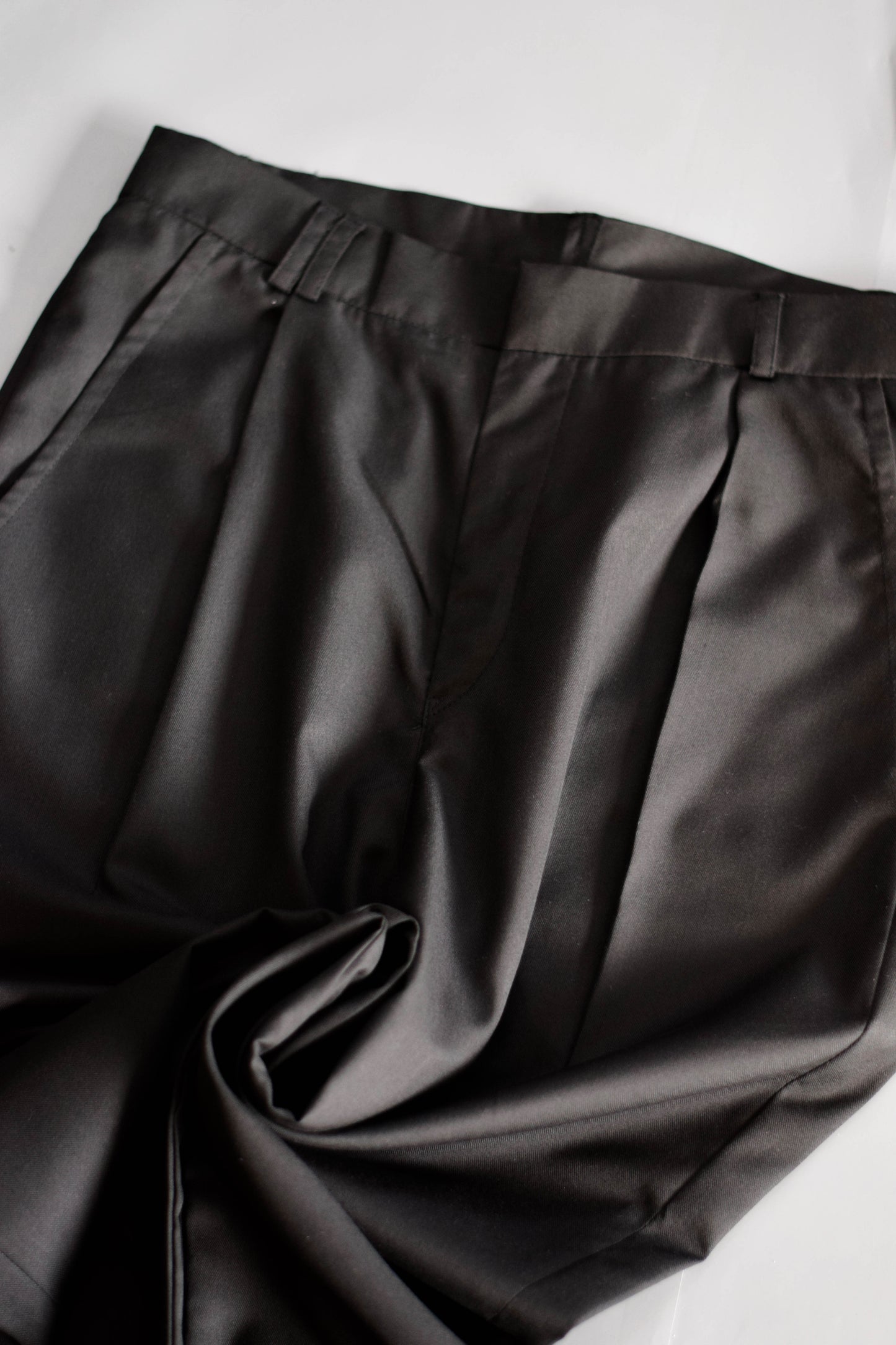 Black Pleated Trousers
