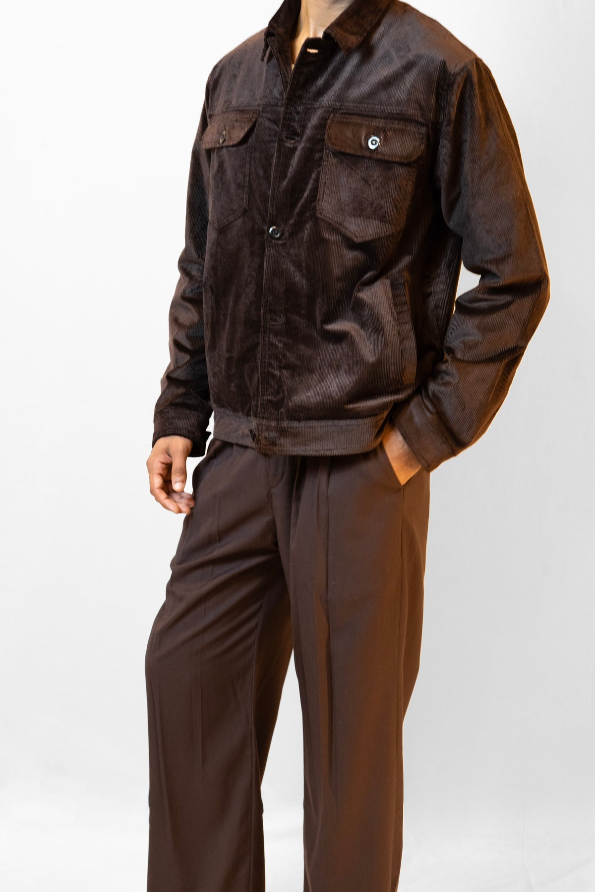 Dark Brown Corduroy Jacket