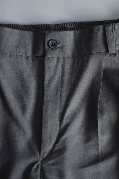 Grey Loose-Fit Pleated Trousers
