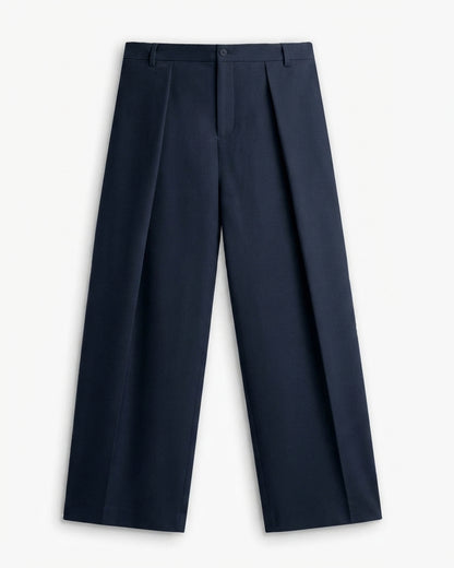 Navy Blue Wide Leg Pants