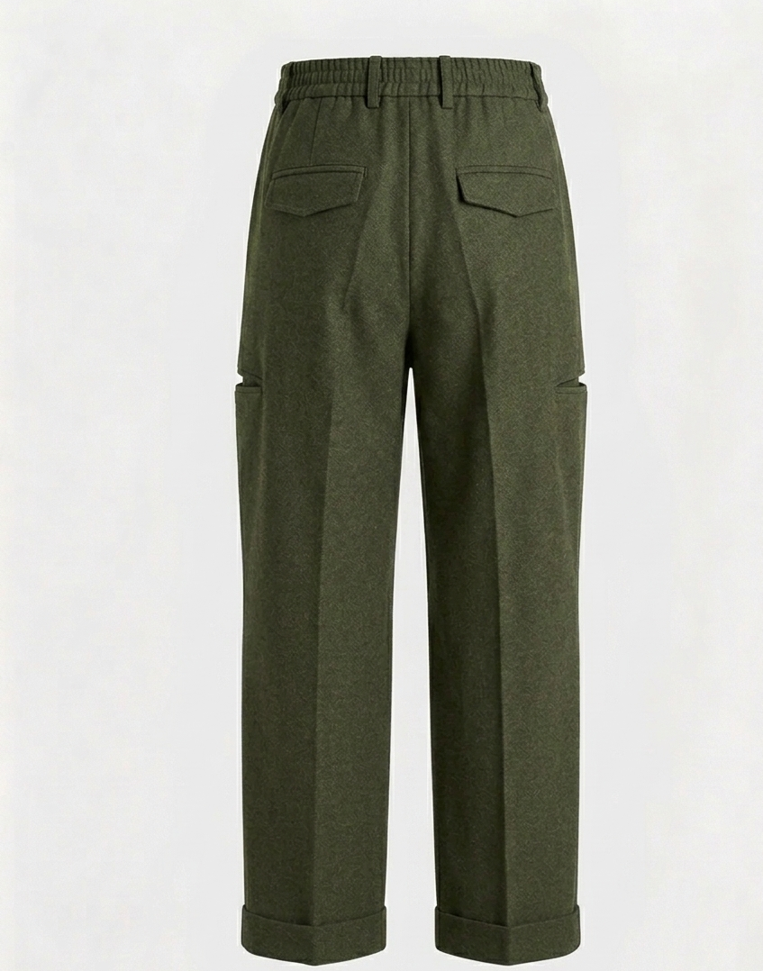 Hunter Green Relaxed Fit Trousers