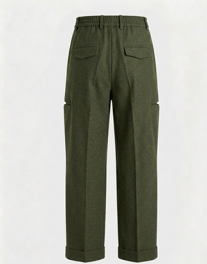 Hunter Green Relaxed Fit Trousers