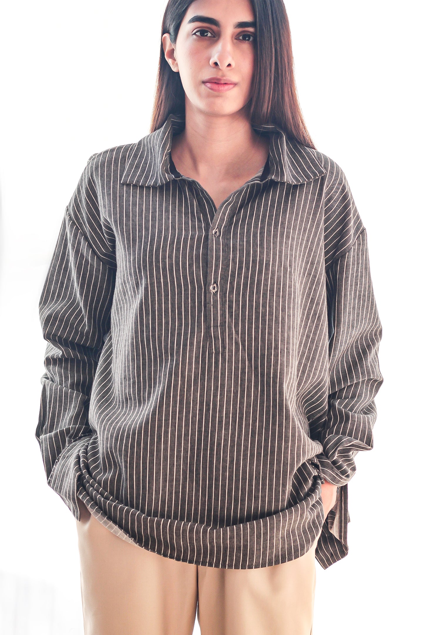 Loose Fit Striped Shirt