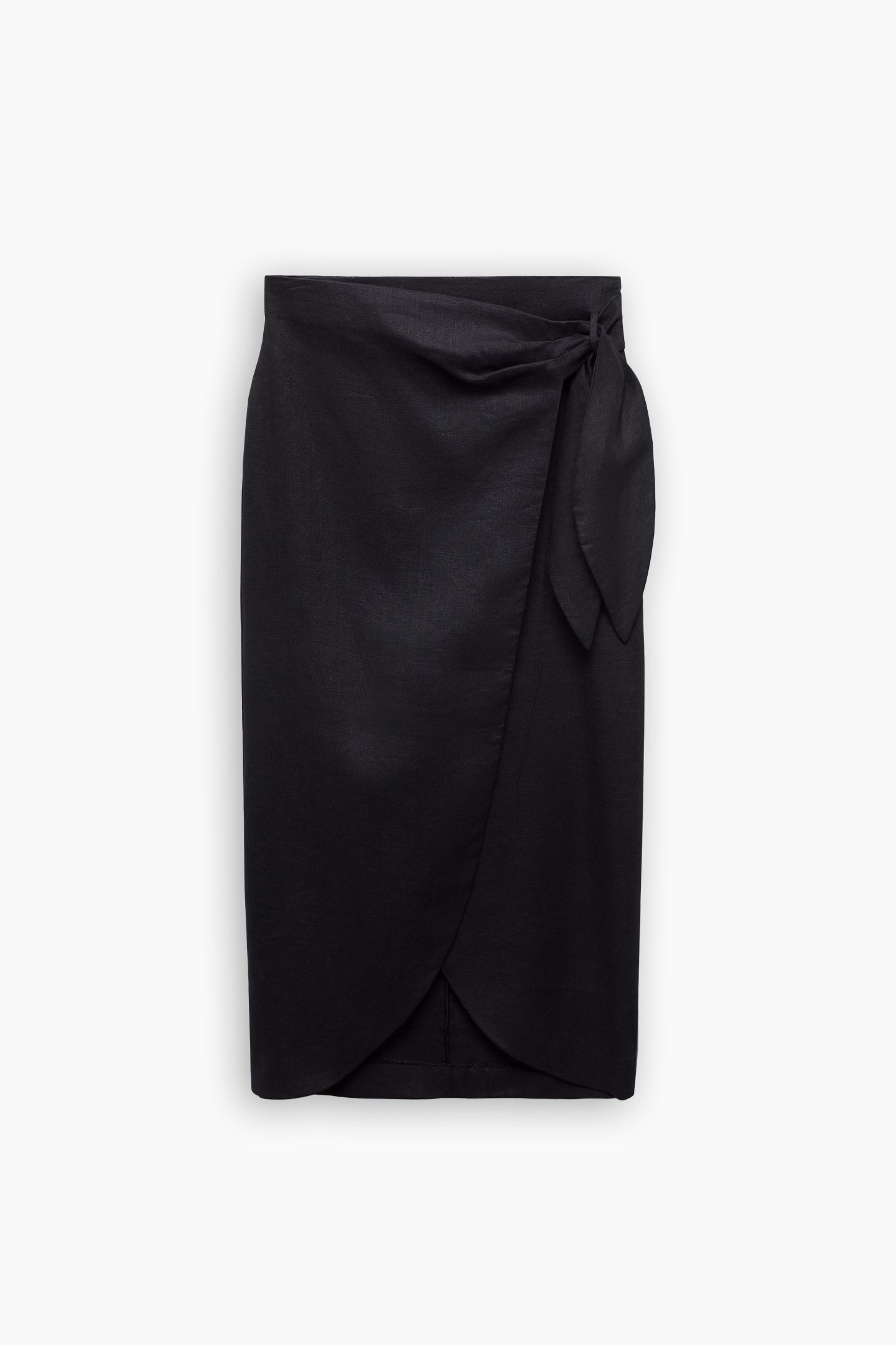 Black Linen Sarong Skirt