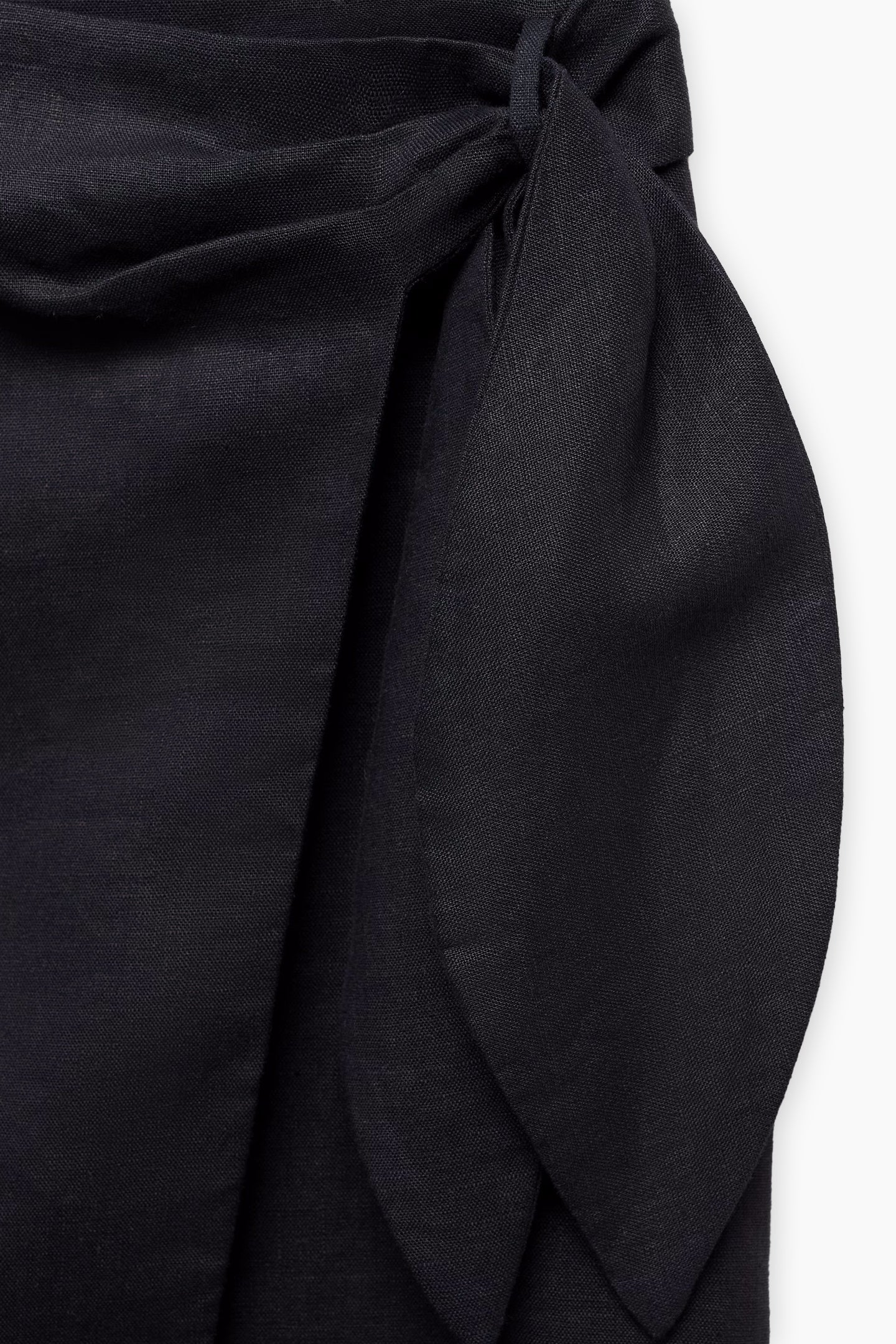 Black Linen Sarong Skirt