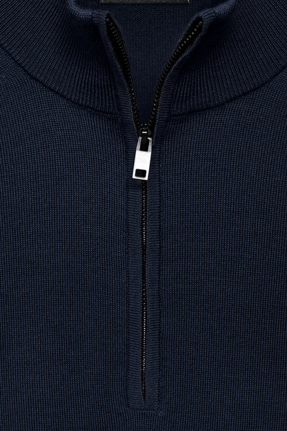 Navy Blue Quarter Zip Shirt