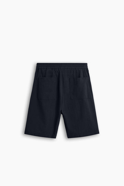 Navy Blue Relaxed Fit Shorts