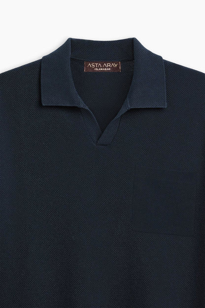 Navy Blue Polo & White S&T