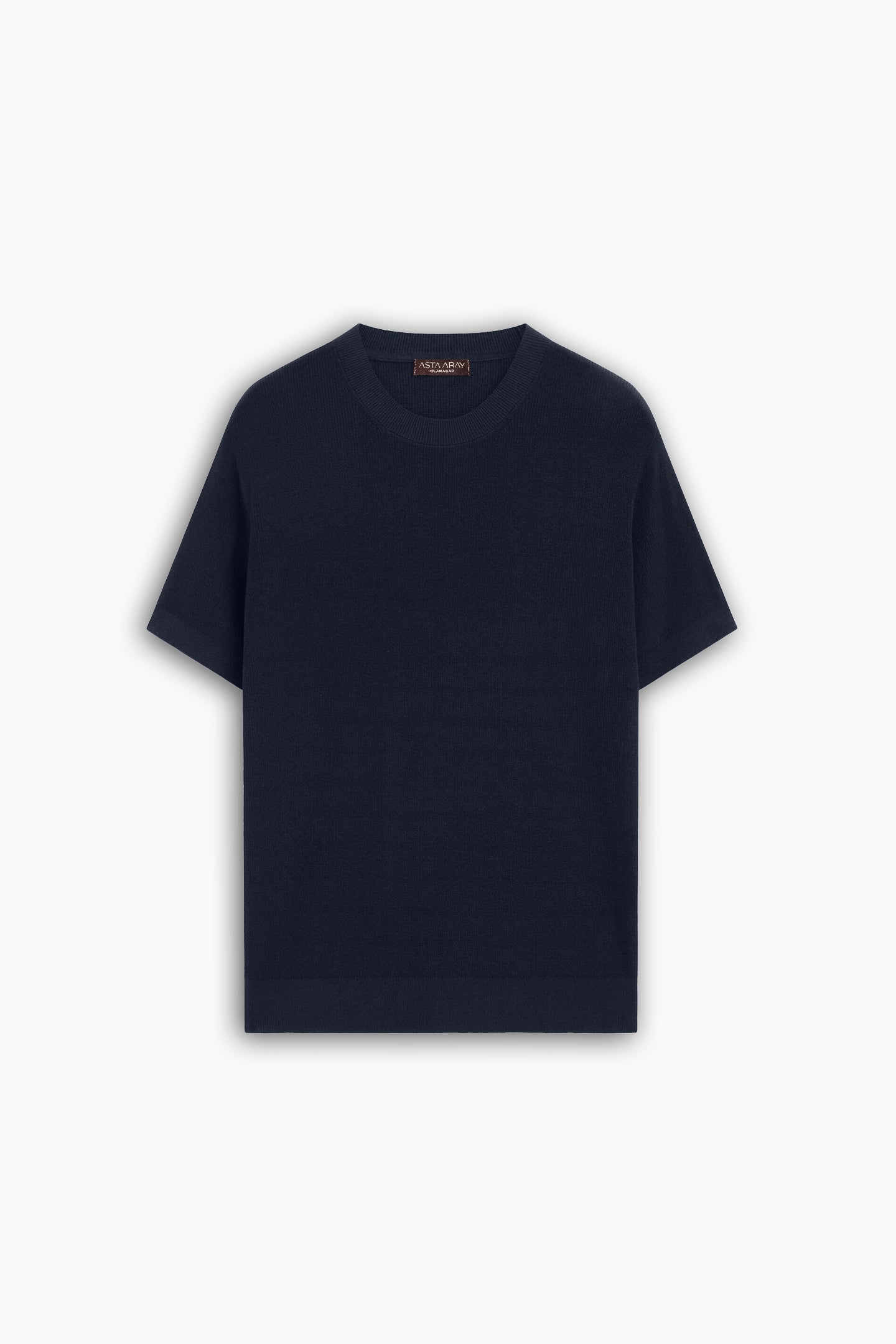 Navy Blue Textured T-Shirt