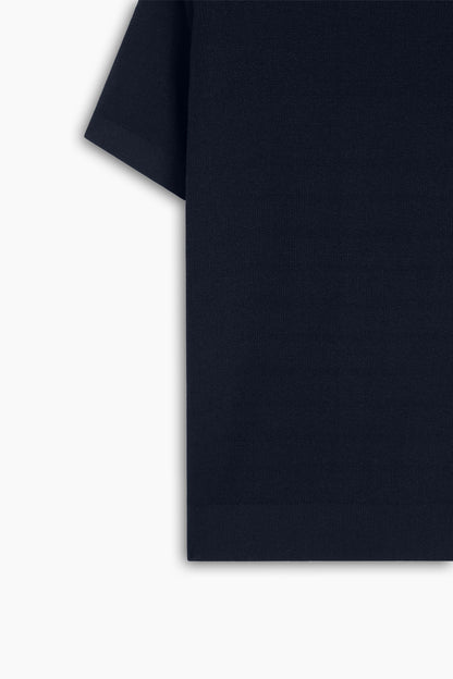 Navy Blue Textured T-Shirt