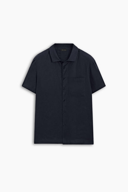 Navy Blue Short Sleeve Shirt