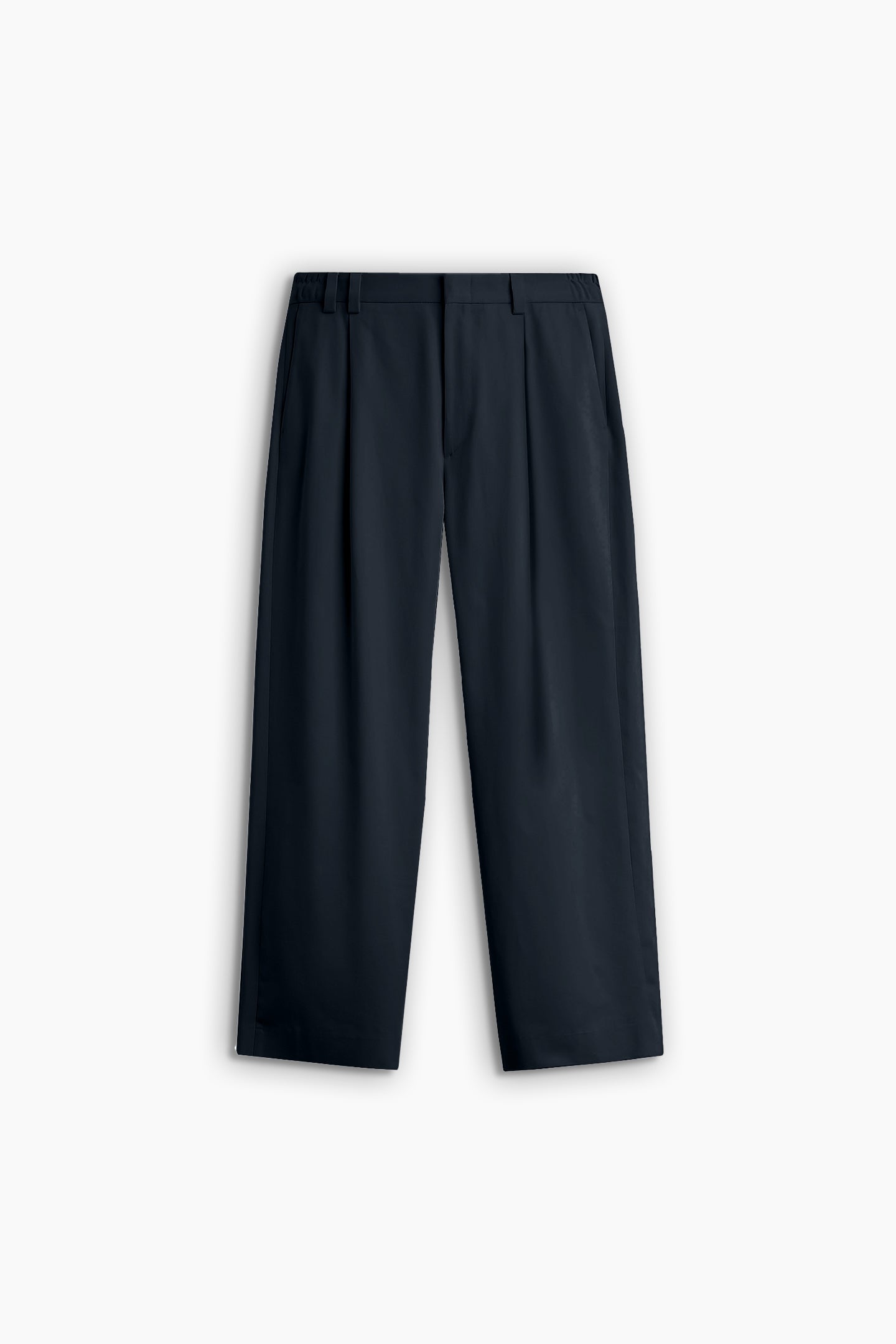 Navy Blue Pleated Trousers