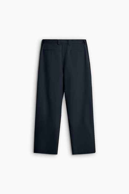 Navy Blue Pleated Trousers
