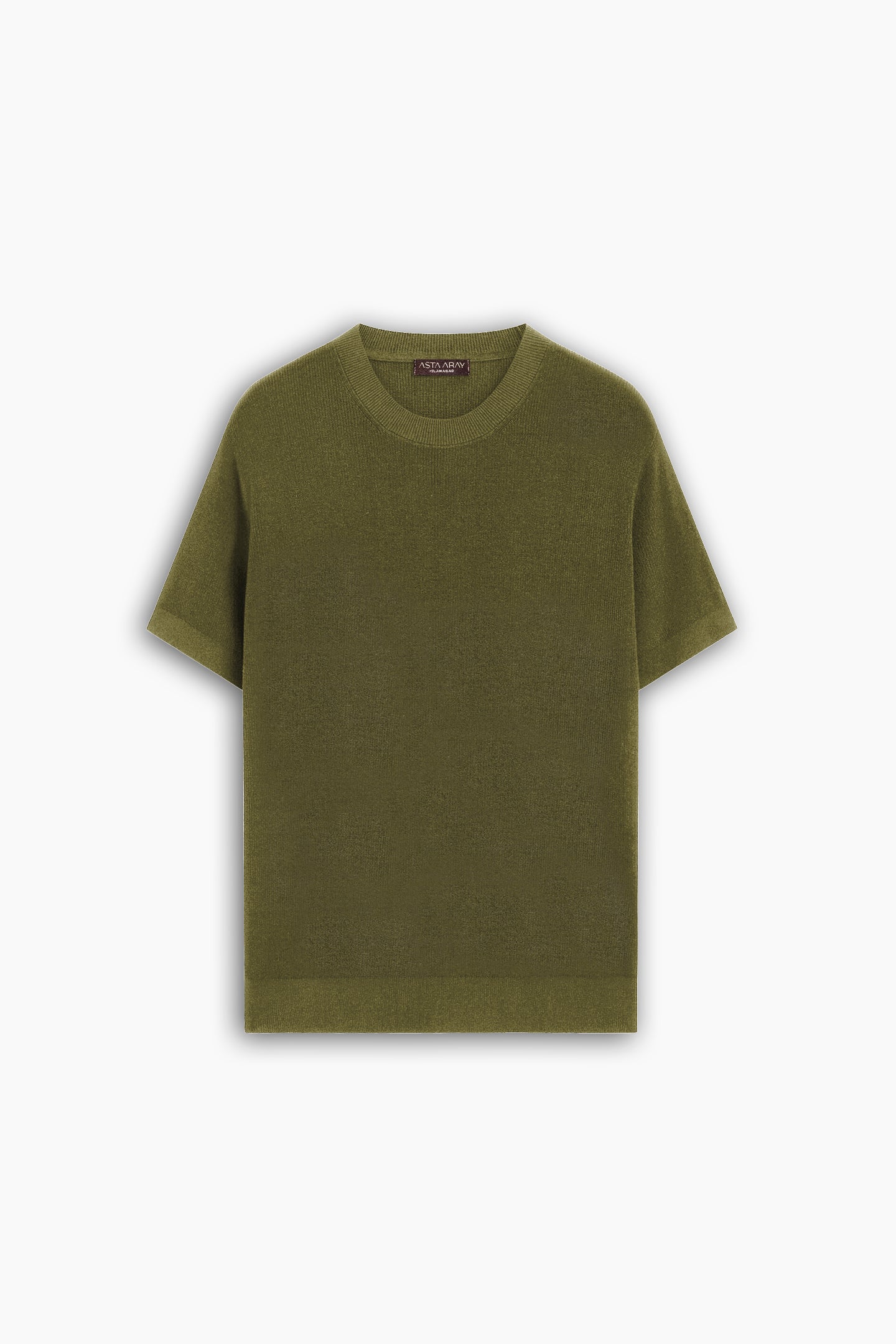 Olive Green Textured T-Shirt