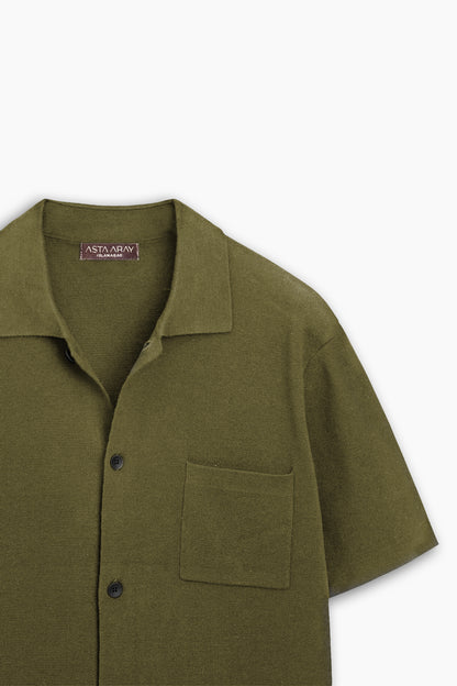 Olive Green cardigan shirt