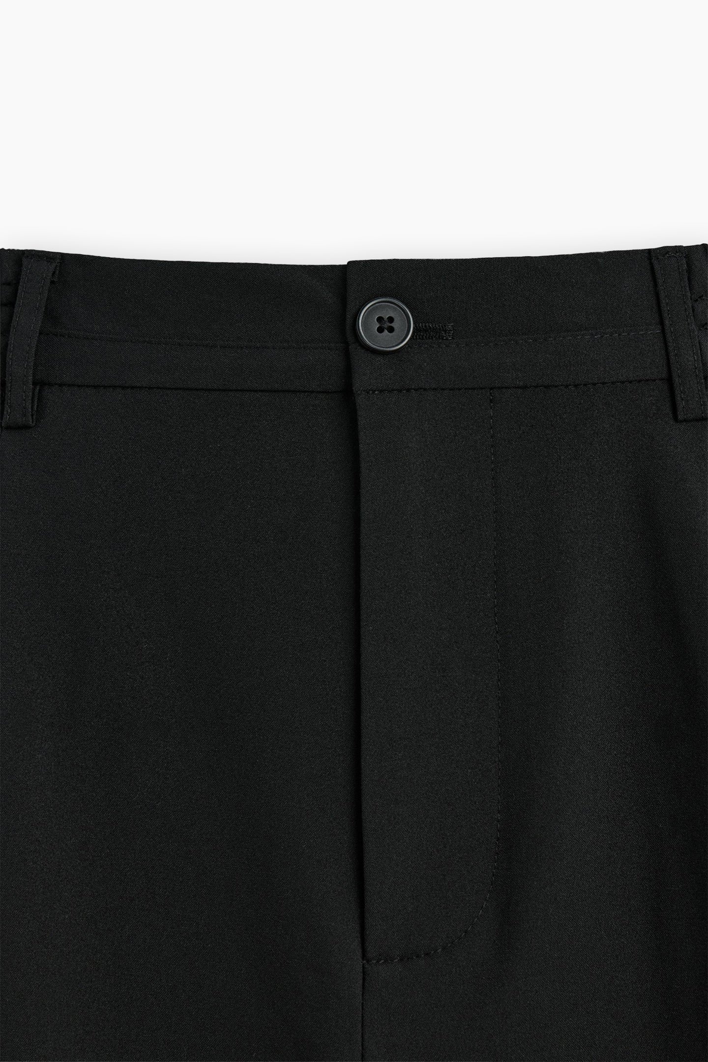 Black Loose Fit Pleated Trousers