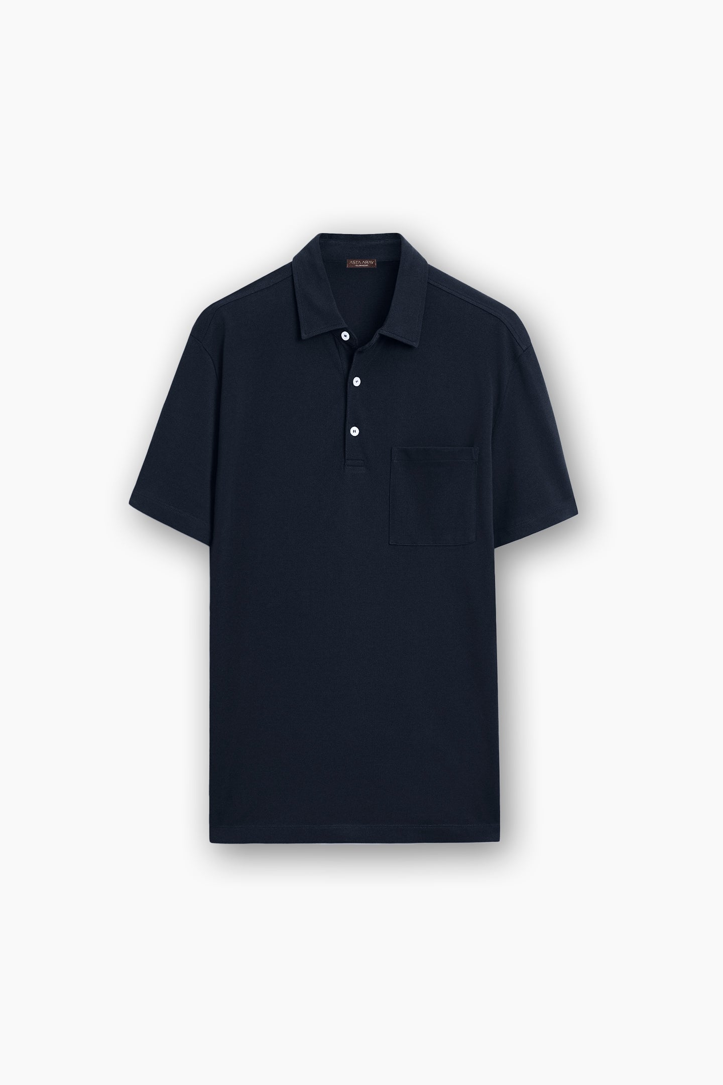 Contrast Buttoned Polo Shirt