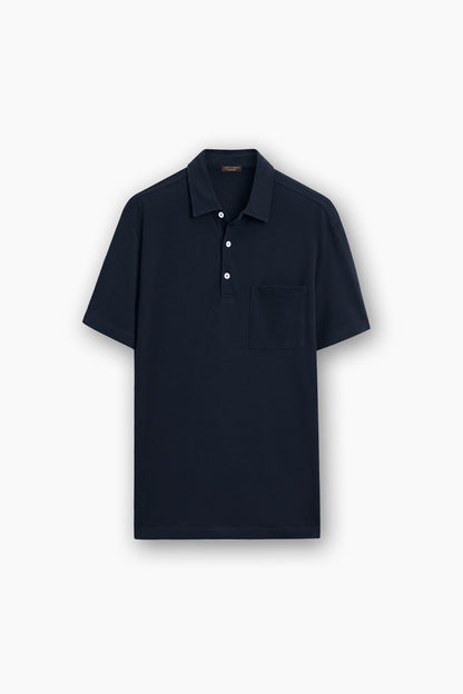 Contrast Buttoned Polo Shirt