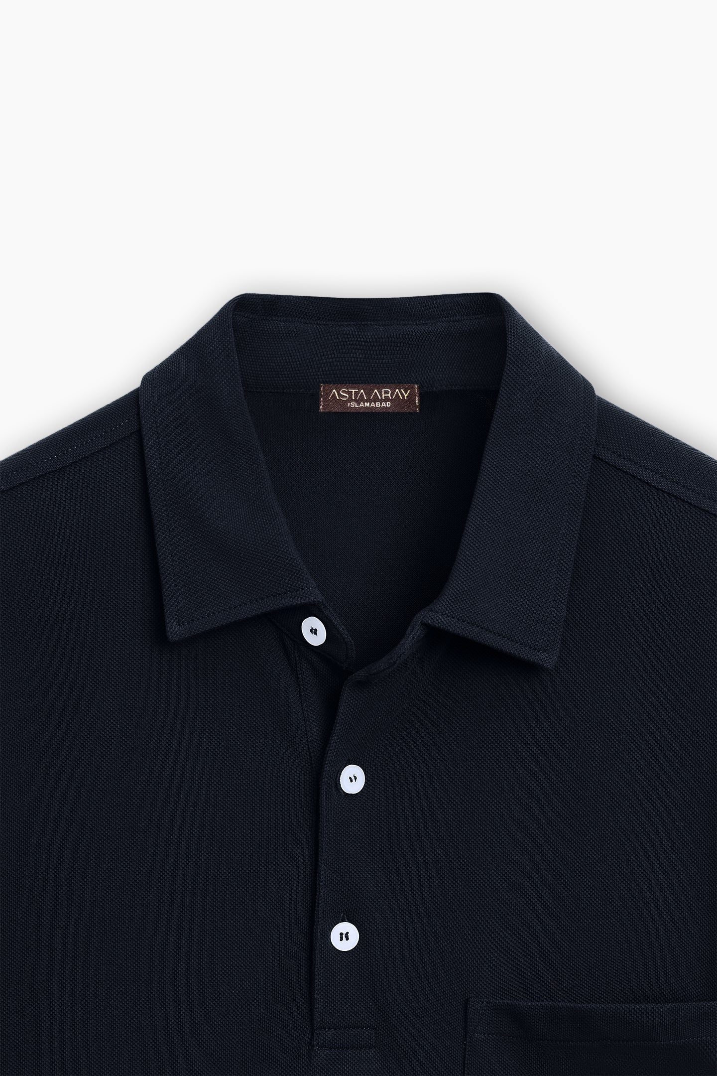 Contrast Buttoned Polo Shirt