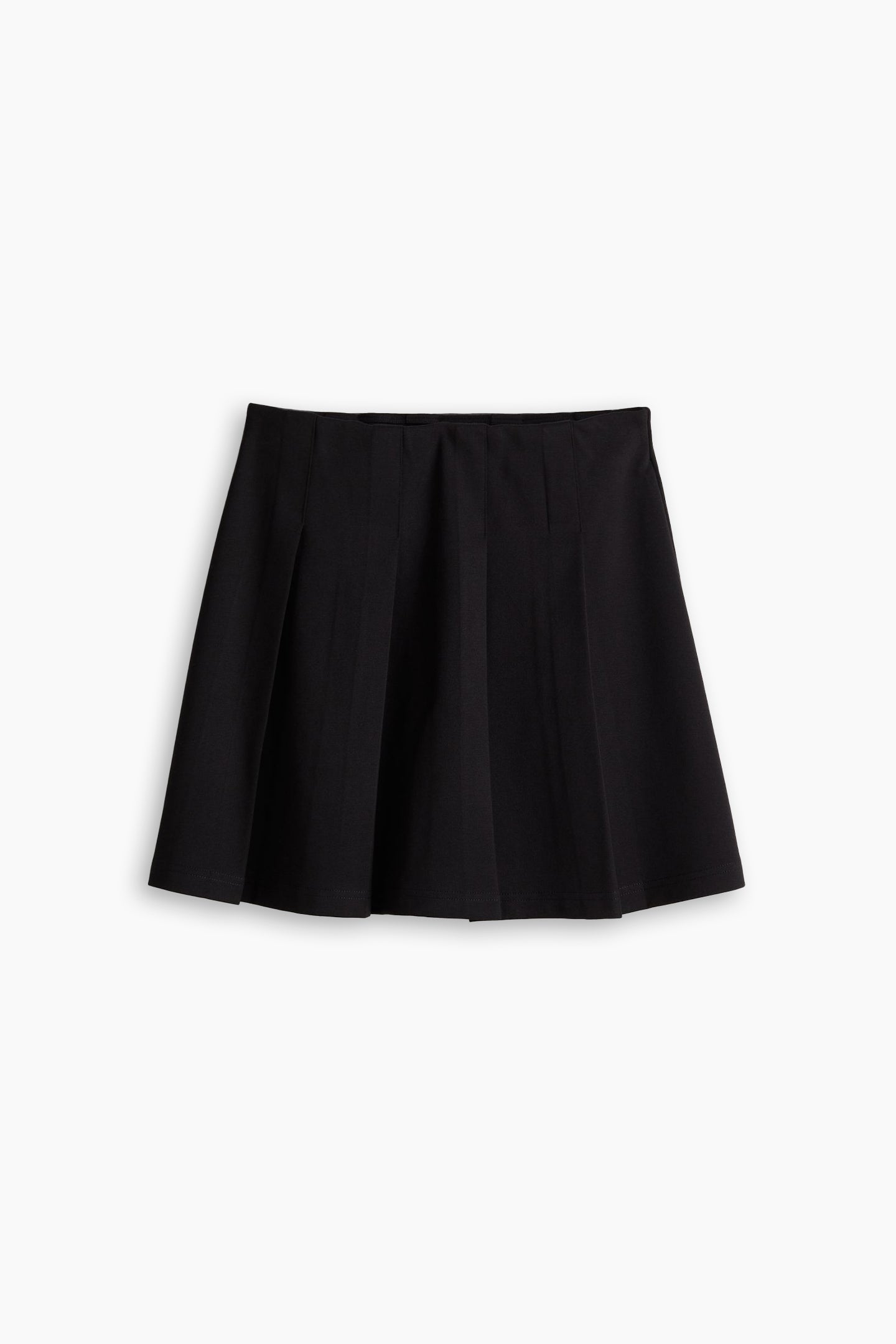 Pleated Jersey Skirt