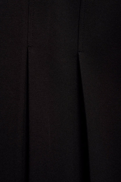 Black Pleated Mini-Skirt