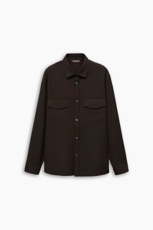 Brown Regular Fit Shirt