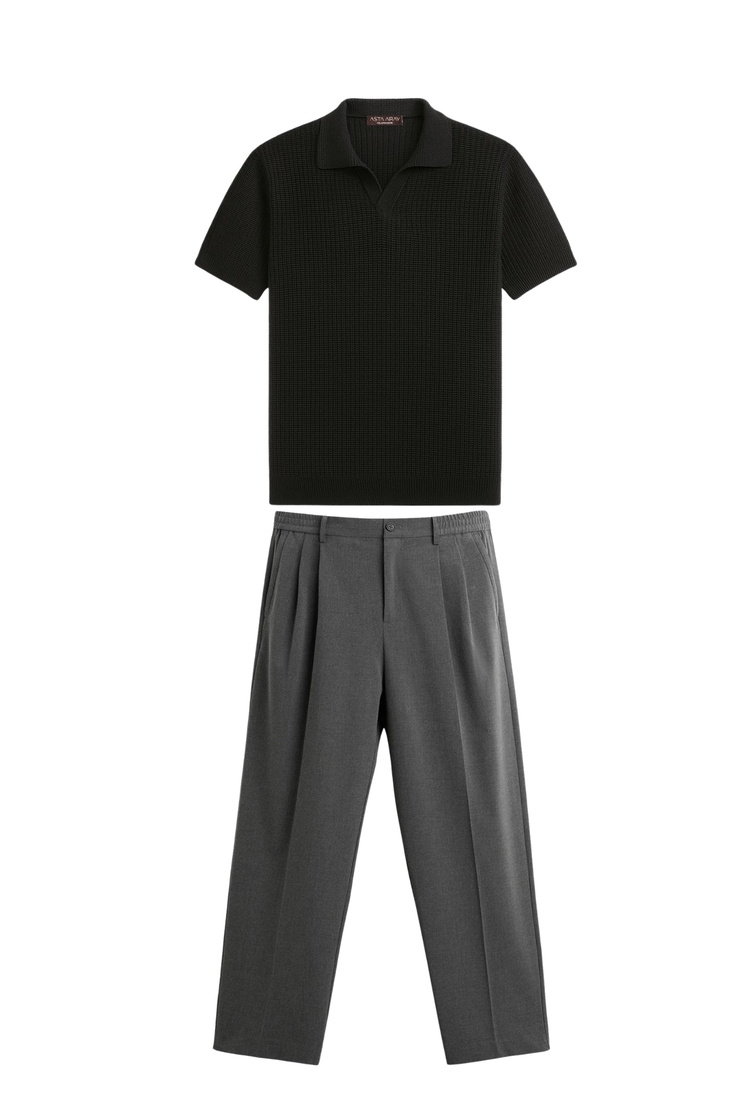 Textured Black & Grey S&T