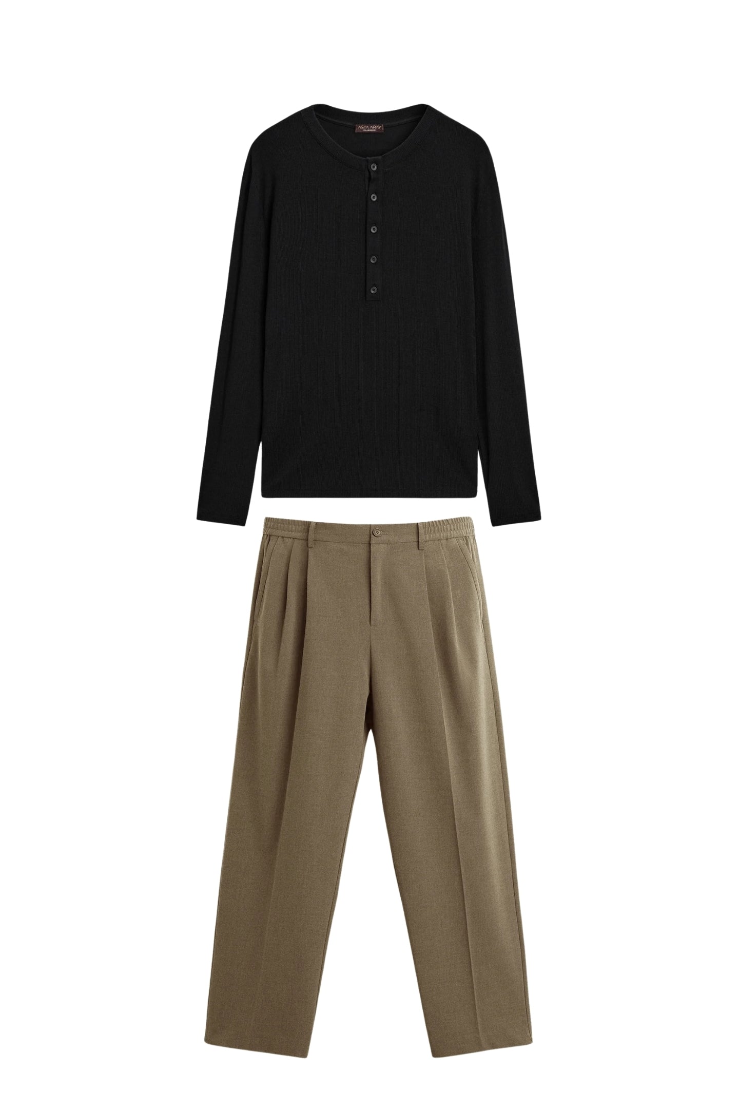 Henley & Pleated Trousers S&T