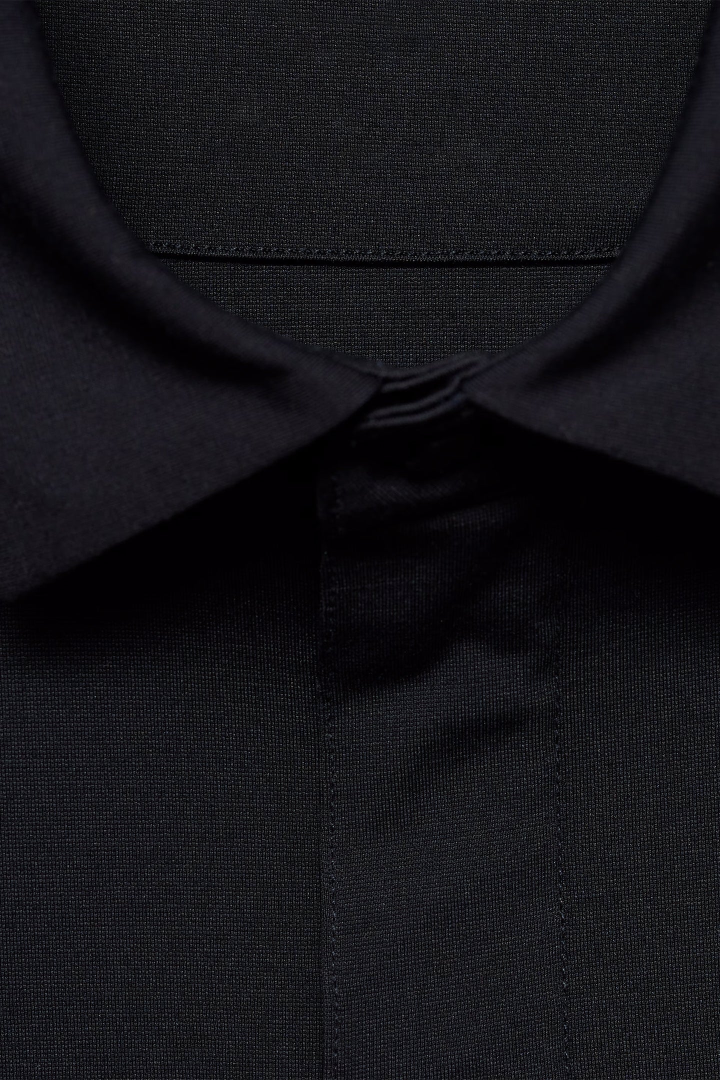 Stretchable Navy Blue Collared Shirt