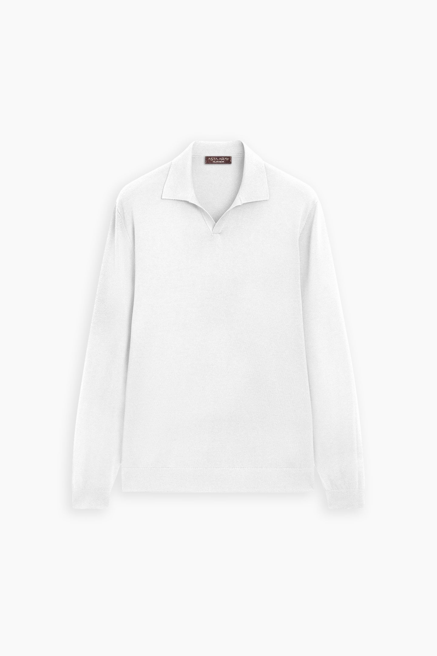 Textured White Polo Shirt