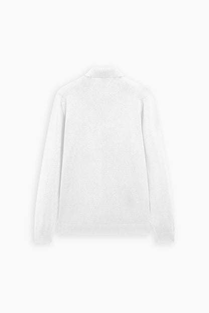 Textured White Polo Shirt