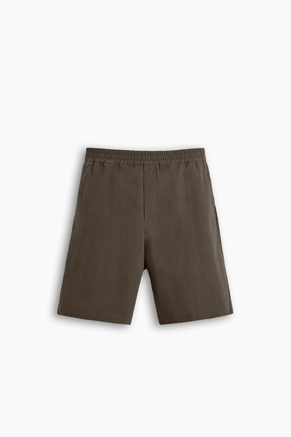 Wood Brown Relaxed Fit Shorts
