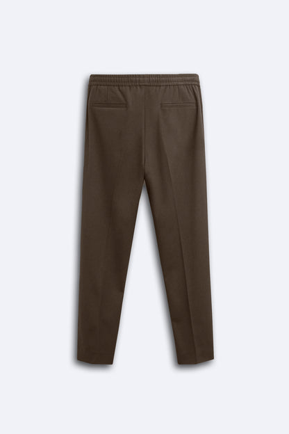 WoodBrown Drawstring Trousers