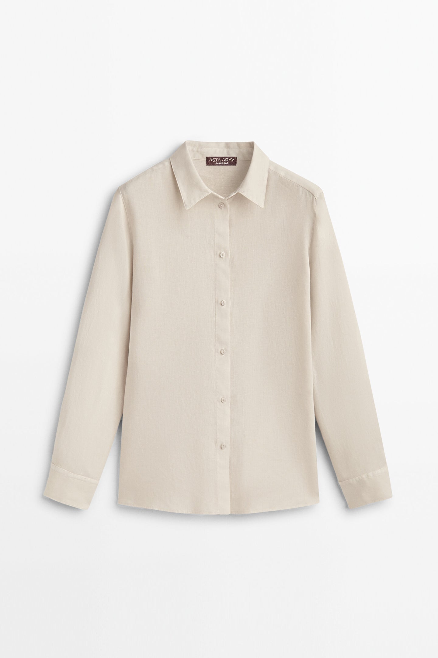 Beige Linen Casual Shirt