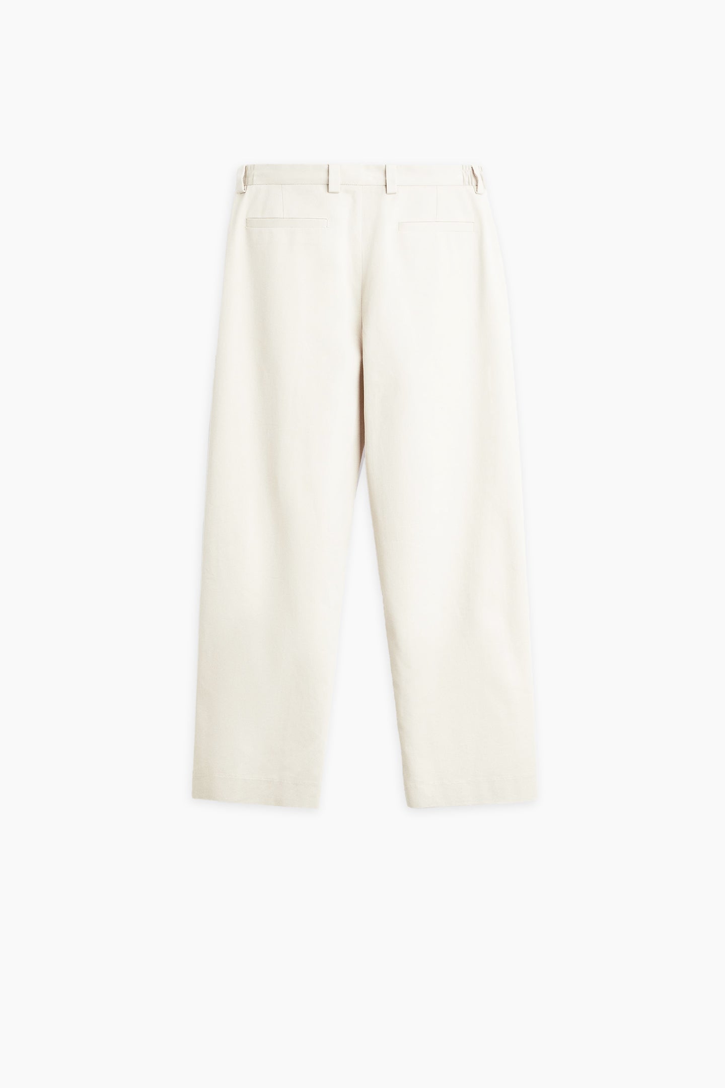 Beige Pleated Trousers