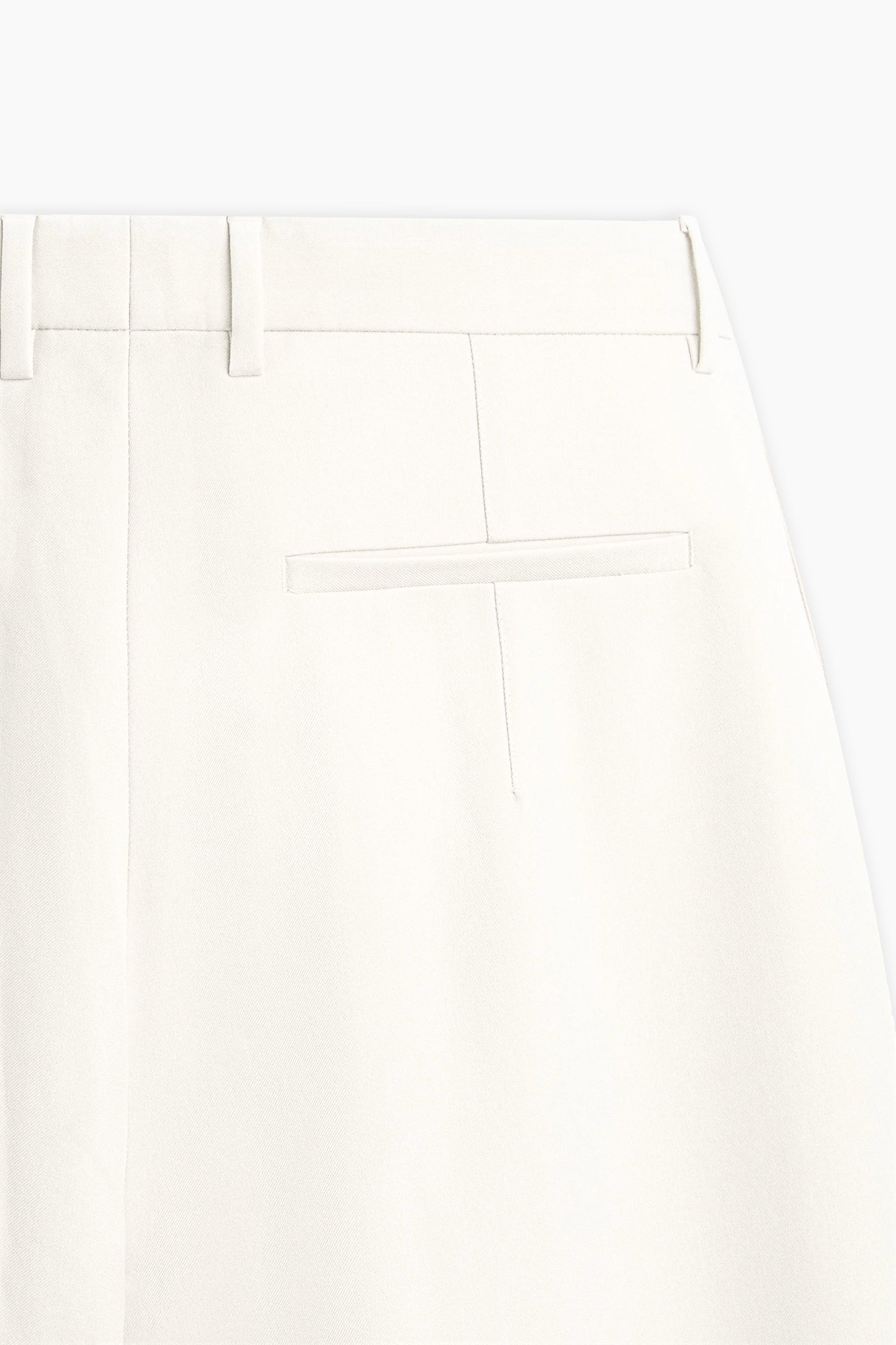 Beige Pleated Wide Leg Pants