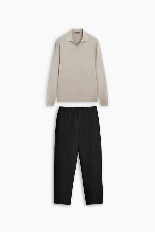 Beige Grey & Black S&T