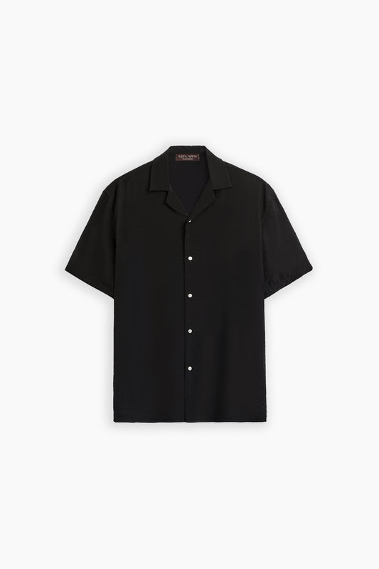 Black Short Sleeve Relaxed Fit Shirt