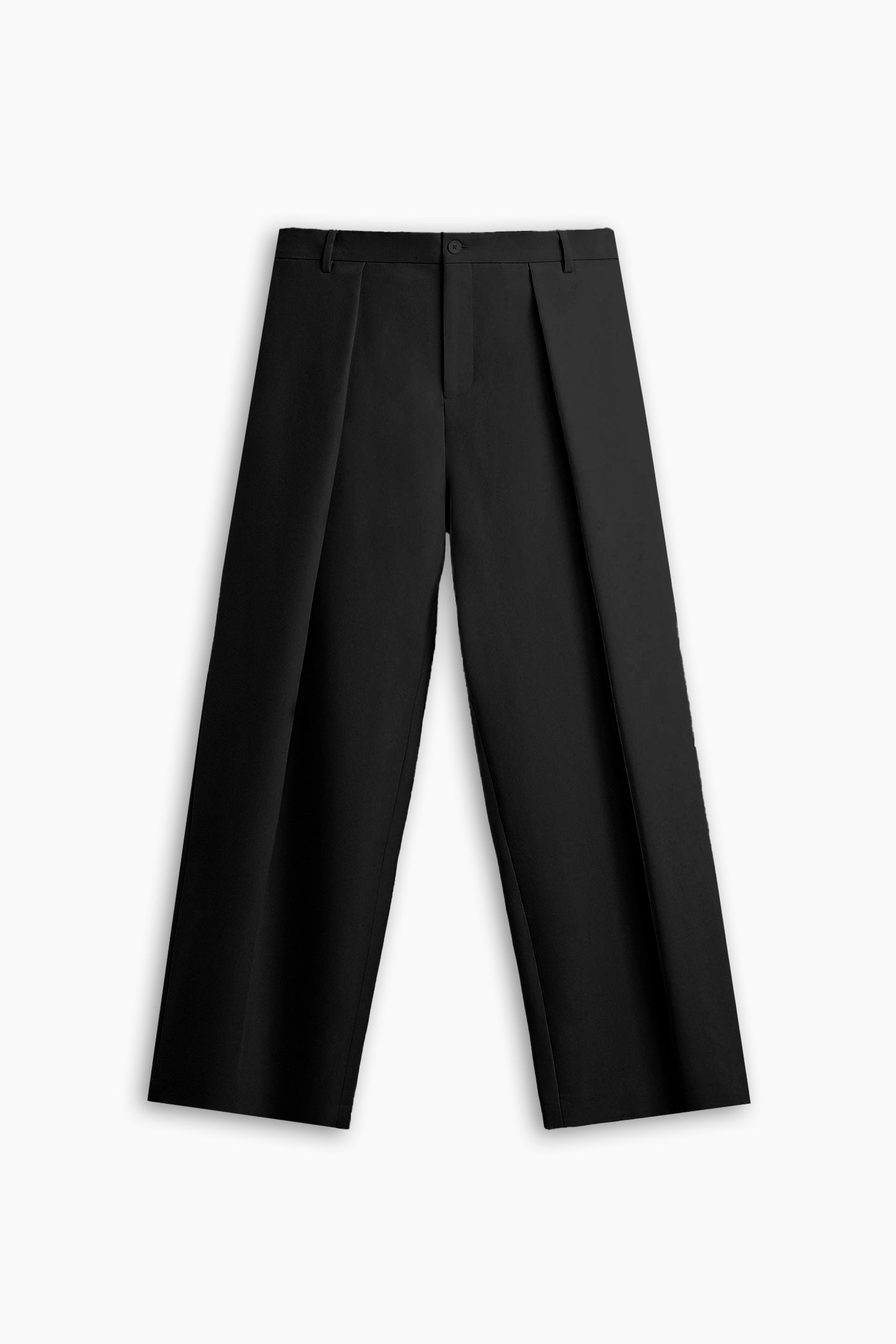 Black Pleated Wide Leg Pants