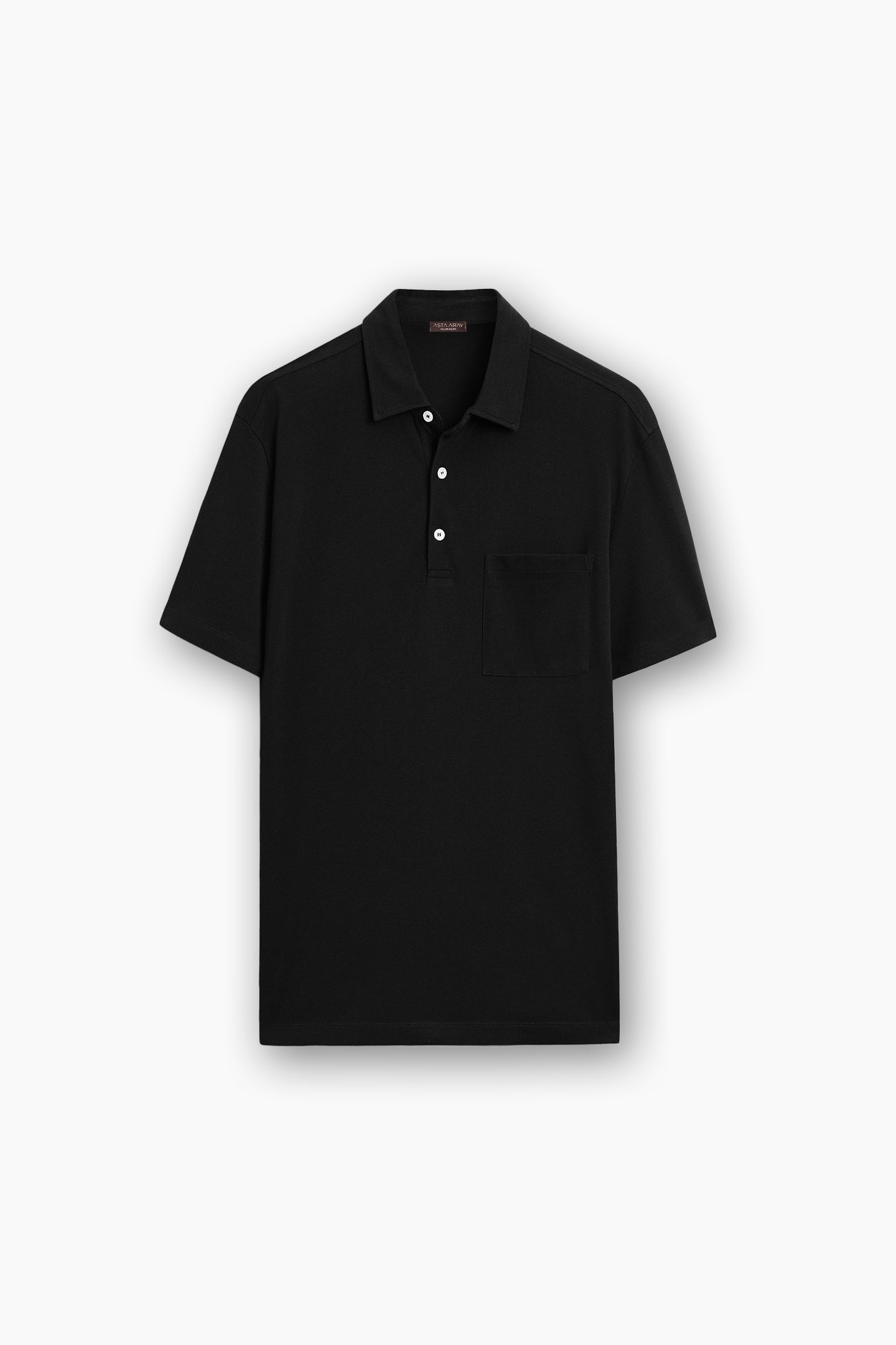 Contrast Buttoned Polo Shirt