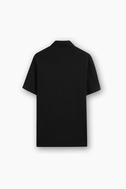Contrast Buttoned Polo Shirt