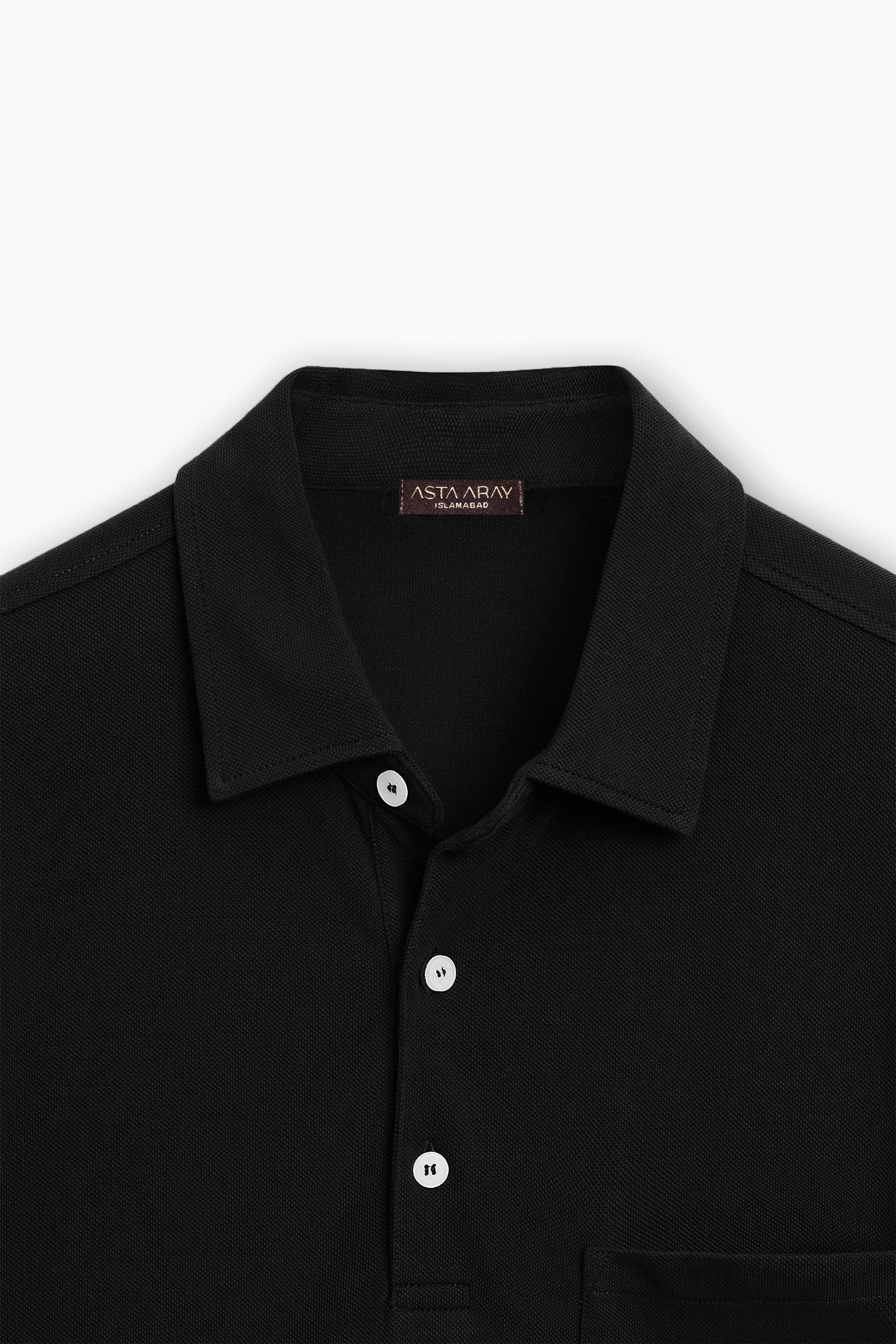 Contrast Buttoned Polo Shirt