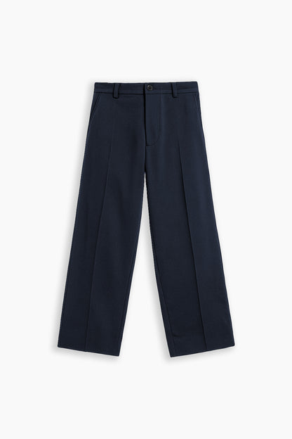 Wide Fit Navy Blue Pants