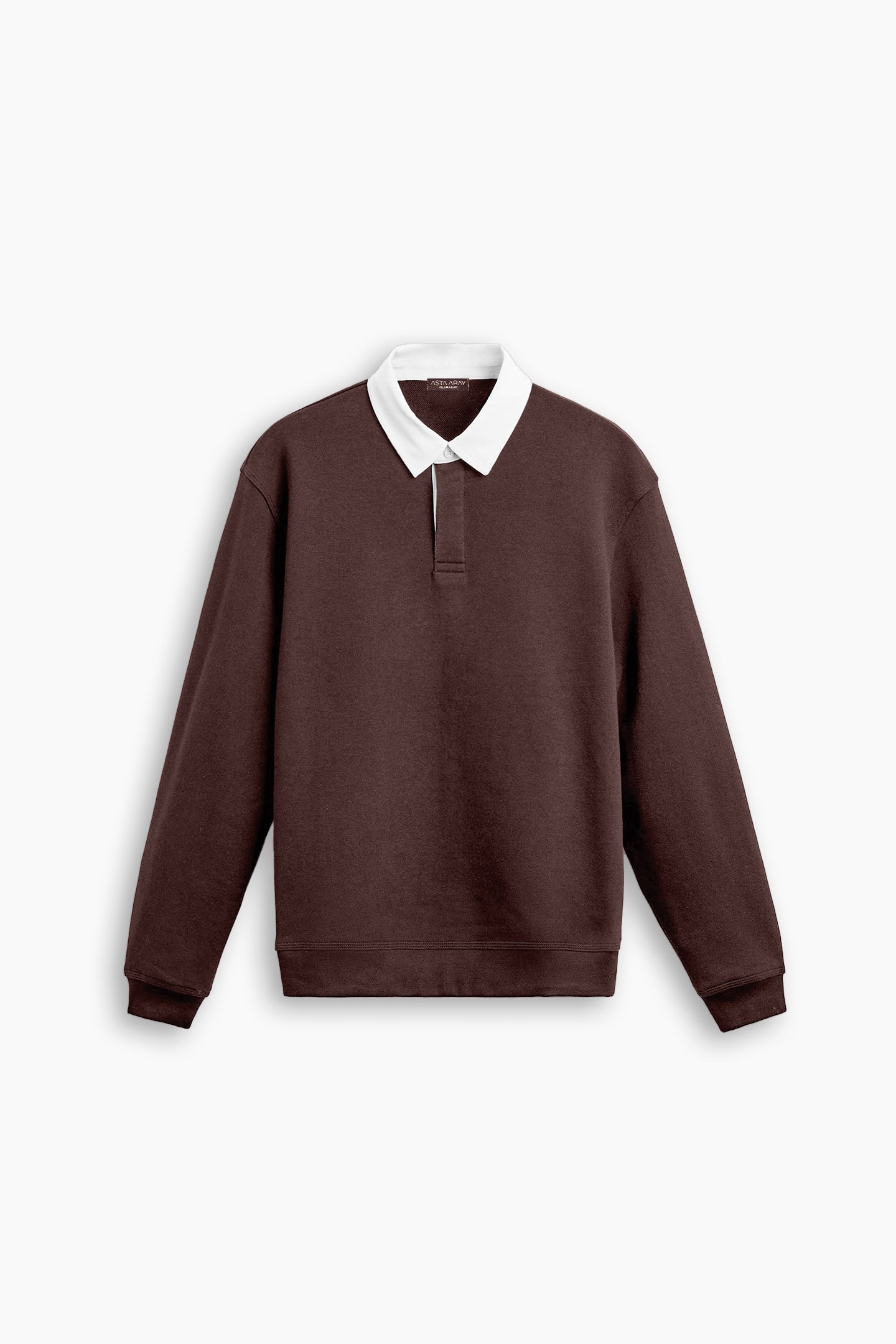 Brown & White Contrast Polo Shirt
