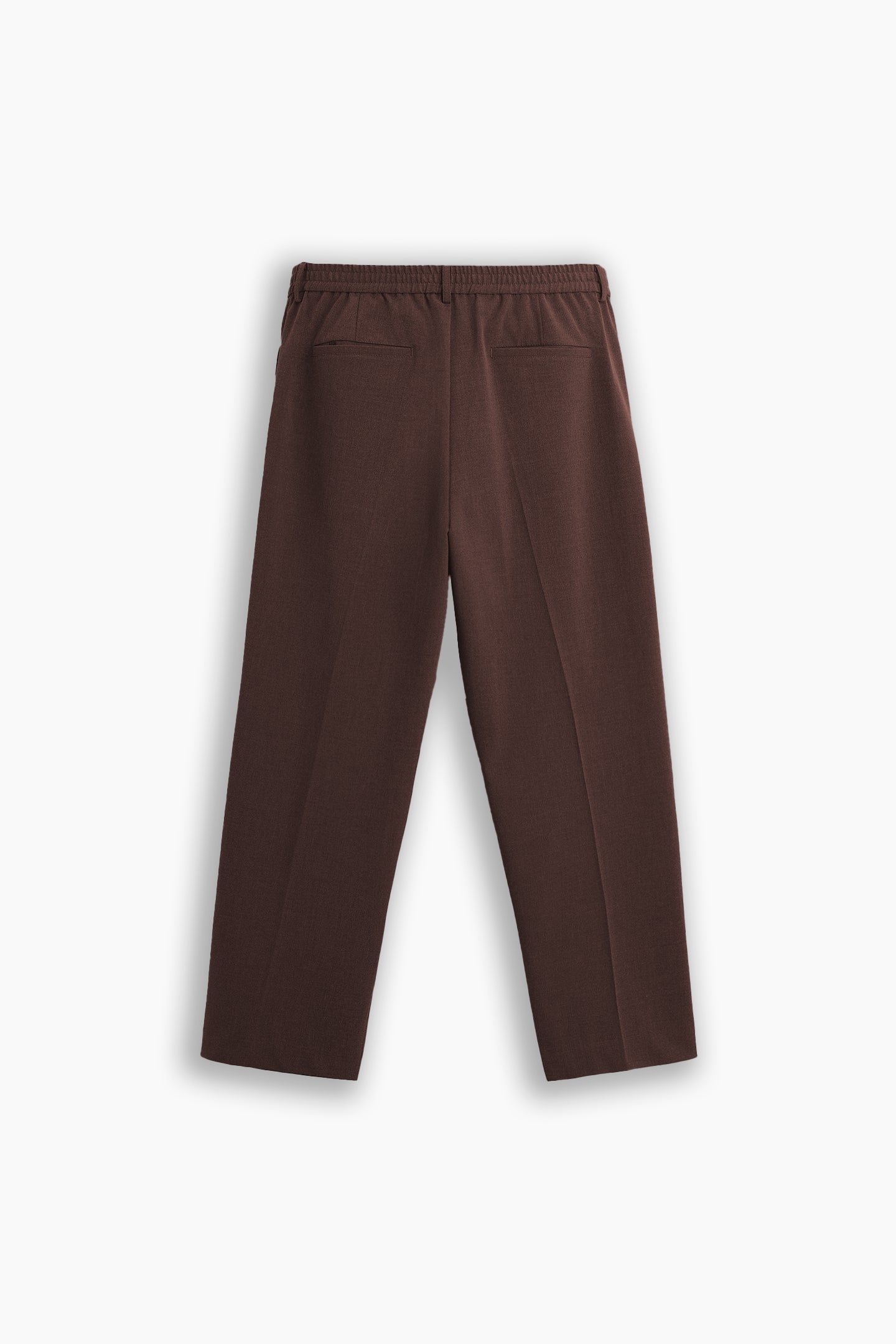 Brown Loose-Fit Pleated Trousers